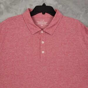 Vineyard Vines Edgartown Polo Golf Shirt Men's 2XL Red‎ Heather Lightweight
